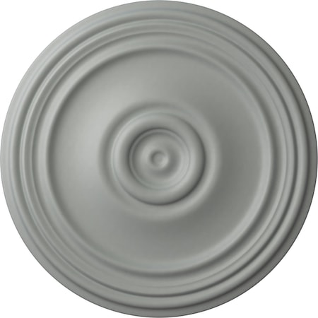 Ekena Millwork Reece Ceiling Medallion (Fits Canopies up to 6 3/4"), 21"OD x 1 1/4"P, Primed White CM21RE